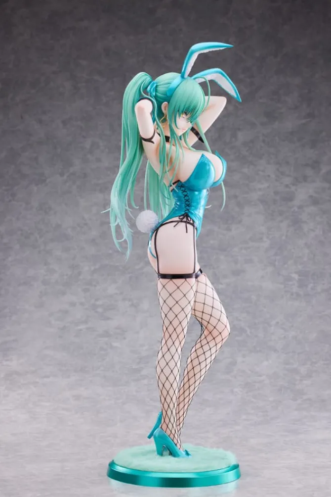 Original Character - Green Twin Tail Bunny-chan Statue / Fishnet Tights Ver.: PartyLook