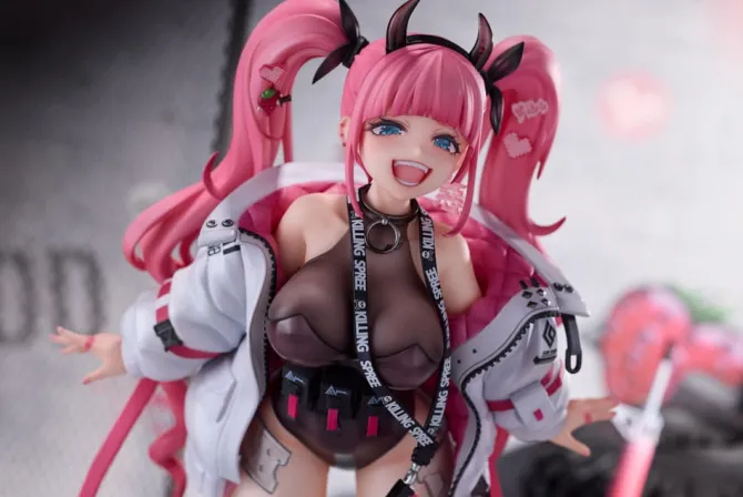Original Character - Rampaging Twin-tail Arisa Statue: Bibi Buttons