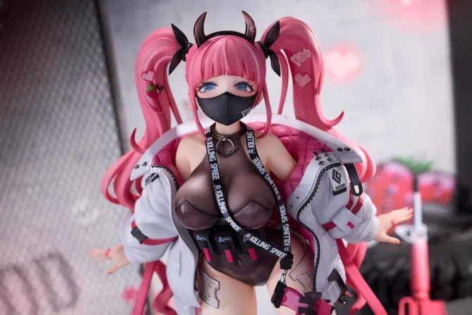Original Character - Rampaging Twin-tail Arisa Statue: Bibi Buttons