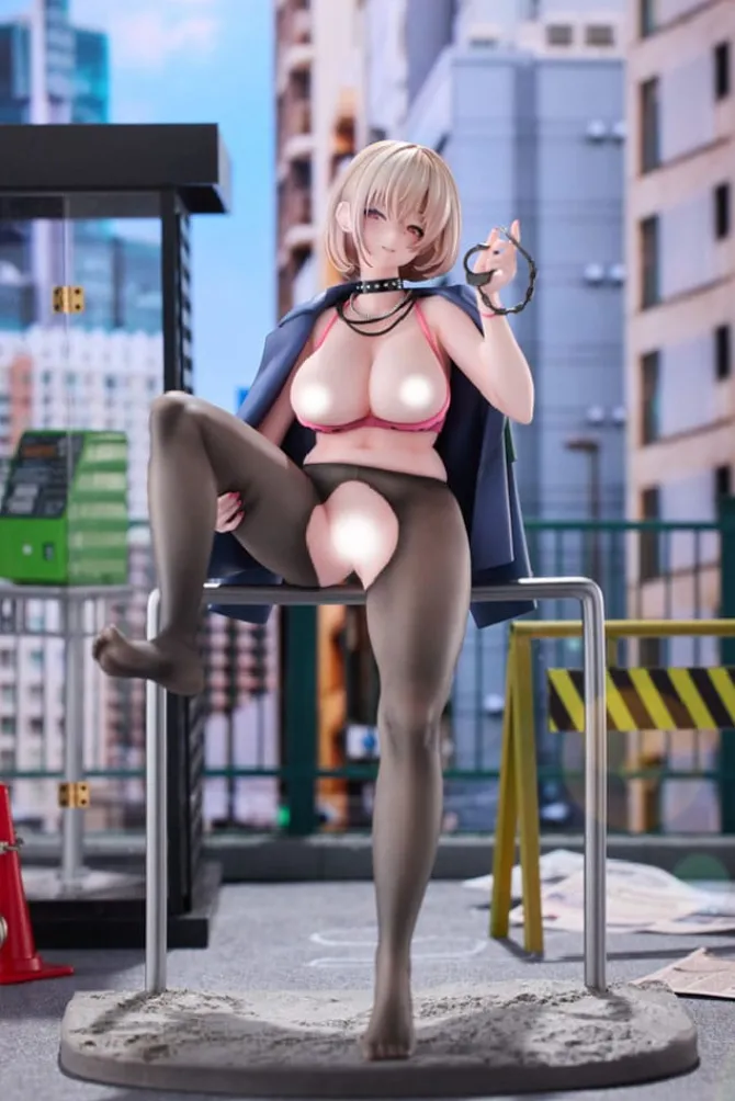 Original Illustration - Naughty Police Statue / Woman Illustration by CheLA77 DX Edition: Hobby Saku