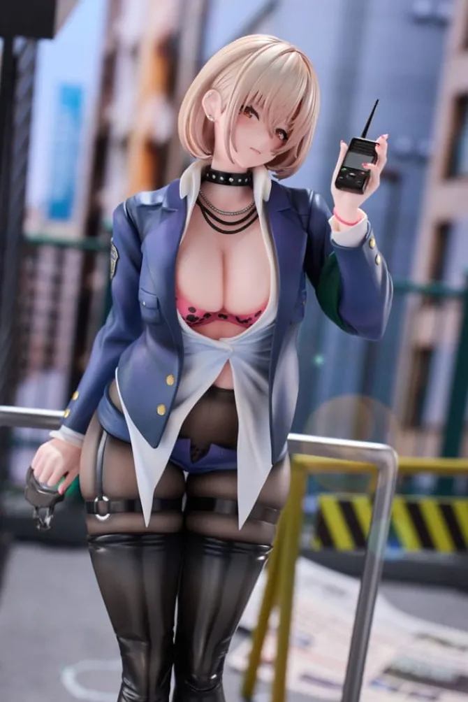 Original Illustration - Naughty Police Statue / Woman Illustration by CheLA77 Limited Edition: Hobby