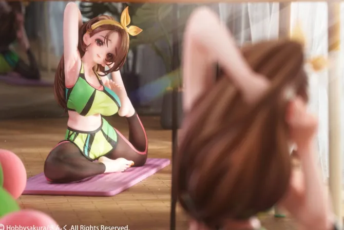 Original Illustration - Yoga Shoujo Statue / illustration by Kinku: Hobby Sakura