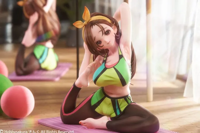 Original Illustration - Yoga Shoujo Statue / illustration by Kinku: Hobby Sakura