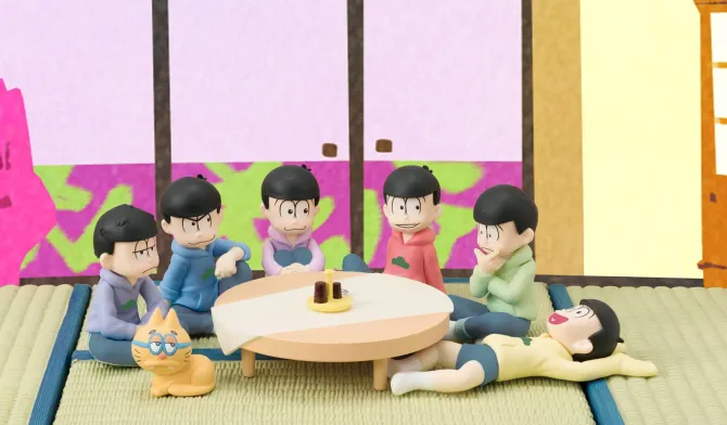 Osomatsu-san - Minifiguren-Set - Palmate / We are family! : MegaHouse