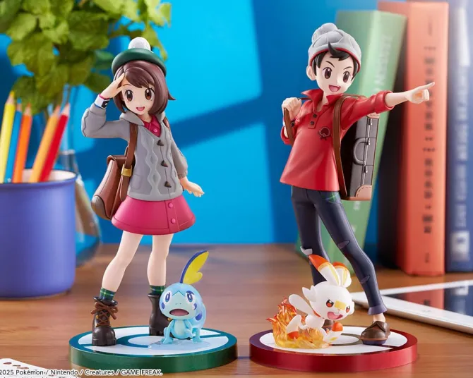 Pokémon - Victor & Hopplo Statue / ARTFXJ: Kotobukiya