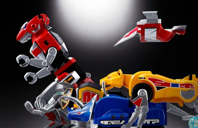 Power Rangers - Megazord Actionfiguren - 5er-Pack GX-72 / Chogokin Diecast: Bandai