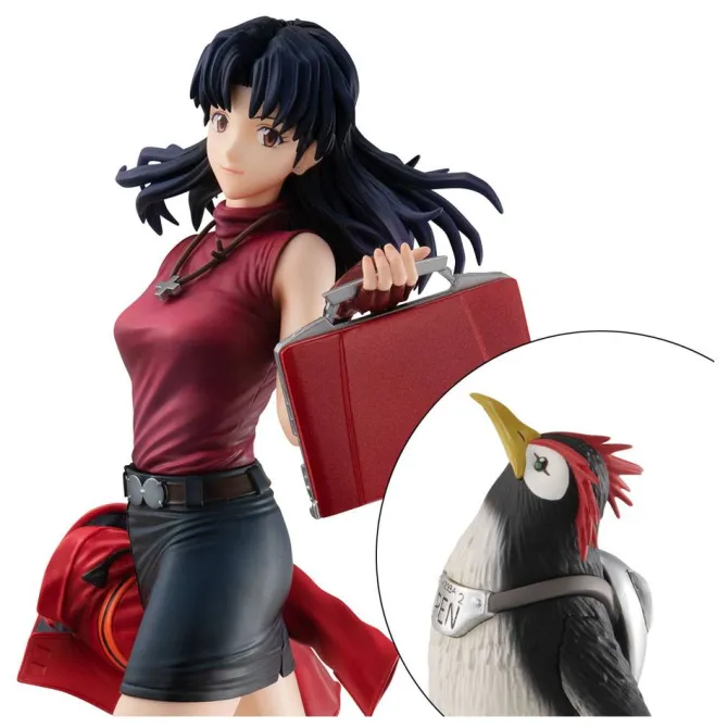 Rebuild of Evangelion Gals - Katsuragi & Pen Statue: MegaHouse