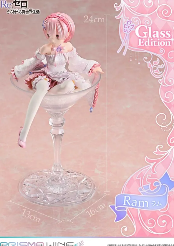 Re:Zero - Starting Life in Another World - Ram Statue / Glass Edition - Prisma Wing: Prime 1 Stu