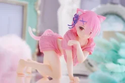 Re:Zero Precious - Ram Figur / Desktop Cute Figure - Cat Roomwear Version.: Taito Prize