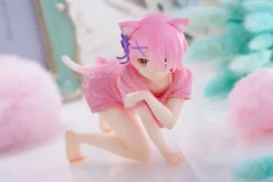 Re:Zero Precious - Ram Figur / Desktop Cute Figure - Cat Roomwear Version.: Taito Prize
