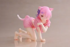 Re:Zero Precious - Ram Figur / Desktop Cute Figure - Cat Roomwear Version.: Taito Prize