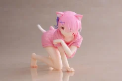 Re:Zero Precious - Ram Figur / Desktop Cute Figure - Cat Roomwear Version.: Taito Prize