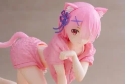 Re:Zero Precious - Ram Figur / Desktop Cute Figure - Cat Roomwear Version.: Taito Prize