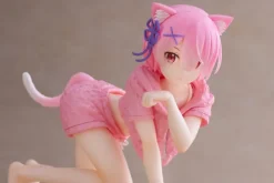 Re:Zero Precious - Ram Figur / Desktop Cute Figure - Cat Roomwear Version.: Taito Prize