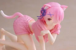 Re:Zero Precious - Ram Figur / Desktop Cute Figure - Cat Roomwear Version.: Taito Prize