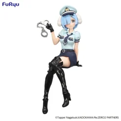 Re:Zero Starting Life in Another World Noodle Stopper - Statue Rem Police Officer Cap with Dog Ears: