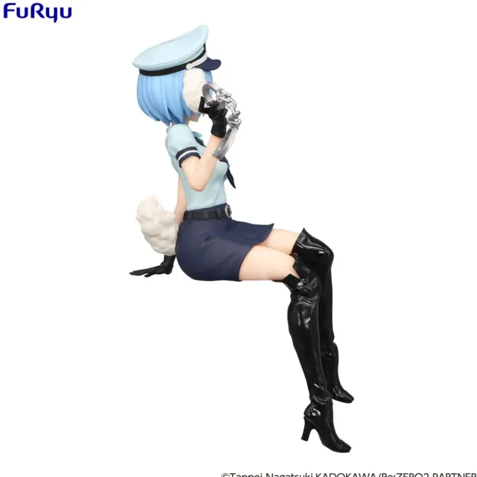 Re:Zero Starting Life in Another World Noodle Stopper - Statue Rem Police Officer Cap with Dog Ears: