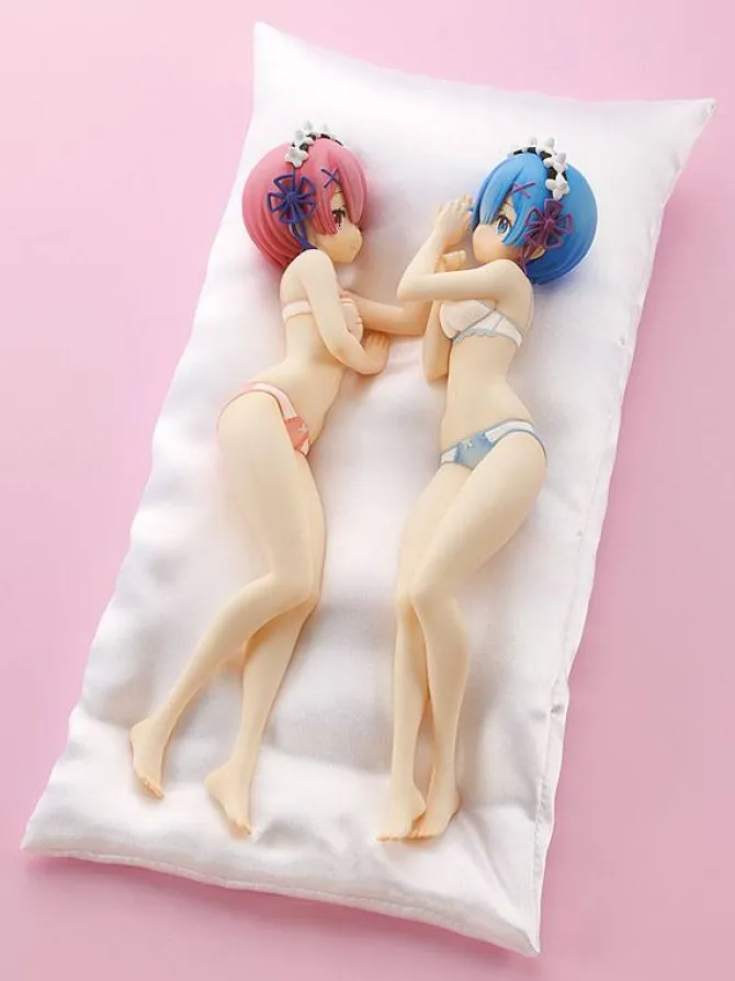 Re:Zero Starting Life in Another World - Ram Statue / Sleep Sharing - Pink Lingerie: Kadokawa