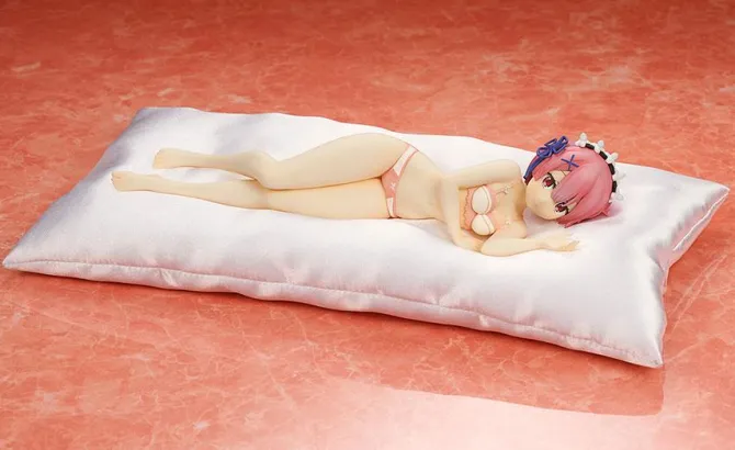 Re:Zero Starting Life in Another World - Ram Statue / Sleep Sharing - Pink Lingerie: Kadokawa