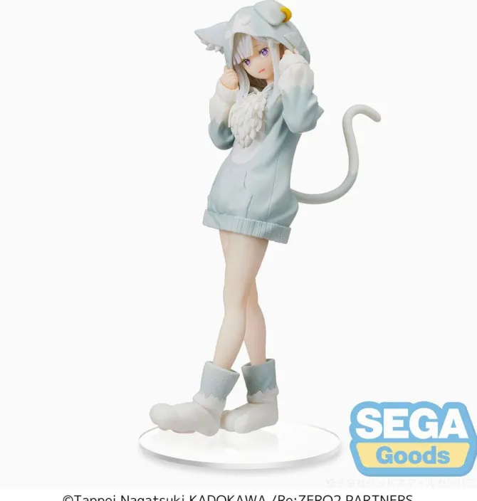 Re:Zero Starting Life in Another World - Emilia Figur / The Great Spirit Puck: Sega