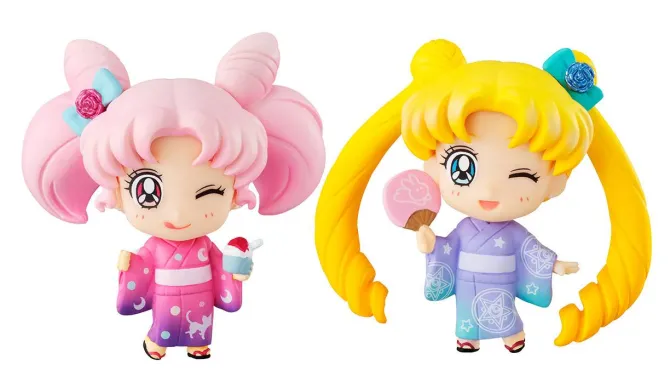 Sailor Moon - Sailor Moon & Chibiusa Minifigure-Set / Petit Chara Reihe: MegaHouse