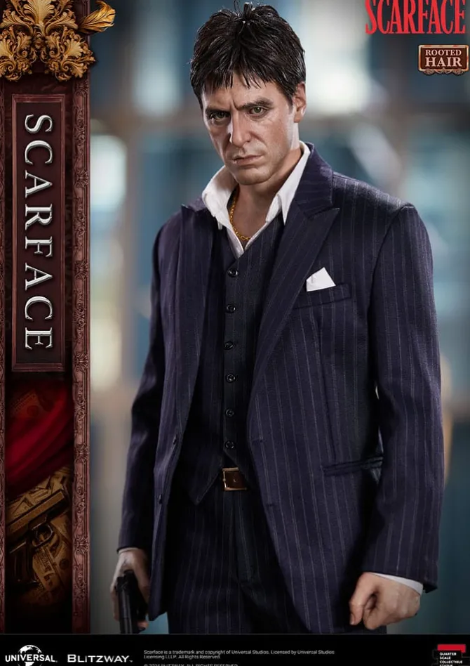 Scarface Superb Scale - Tony Montana Statue / (Rooted Hair Version): Blitzway