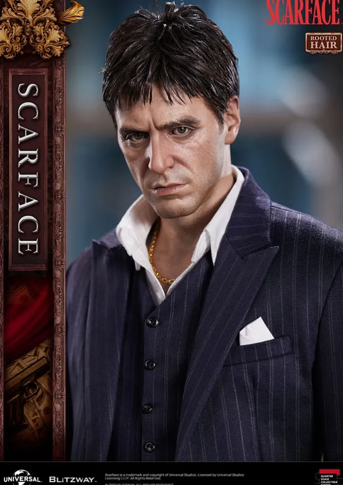 Scarface Superb Scale - Tony Montana Statue / (Rooted Hair Version): Blitzway