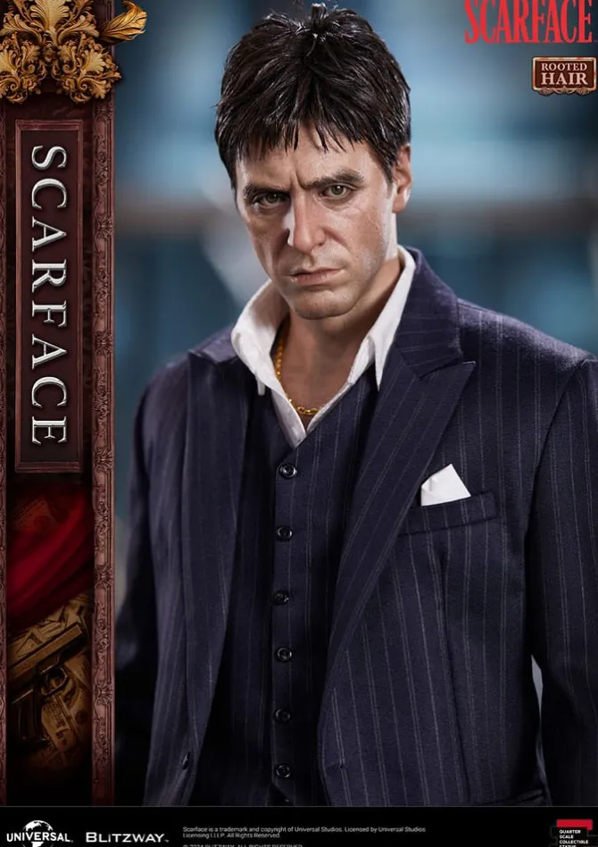 Scarface Superb Scale - Tony Montana Statue / (Rooted Hair Version): Blitzway