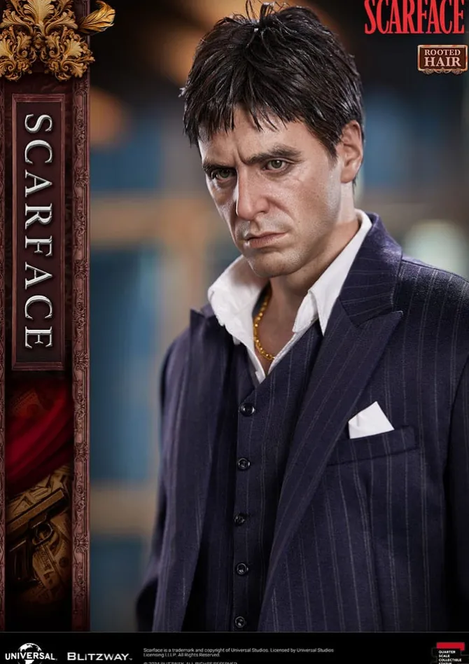 Scarface Superb Scale - Tony Montana Statue / (Rooted Hair Version): Blitzway