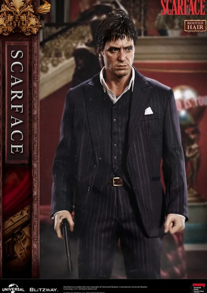 Scarface Superb Scale - Tony Montana Statue / (Rooted Hair Version): Blitzway