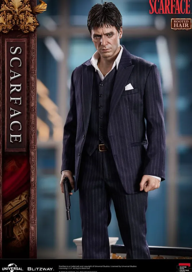 Scarface Superb Scale - Tony Montana Statue / (Rooted Hair Version): Blitzway