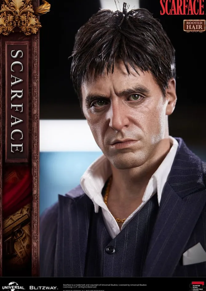 Scarface Superb Scale - Tony Montana Statue / (Rooted Hair Version): Blitzway