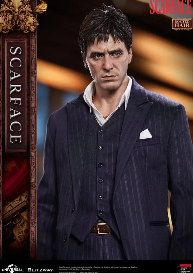 Scarface Superb Scale - Tony Montana Statue / (Rooted Hair Version): Blitzway