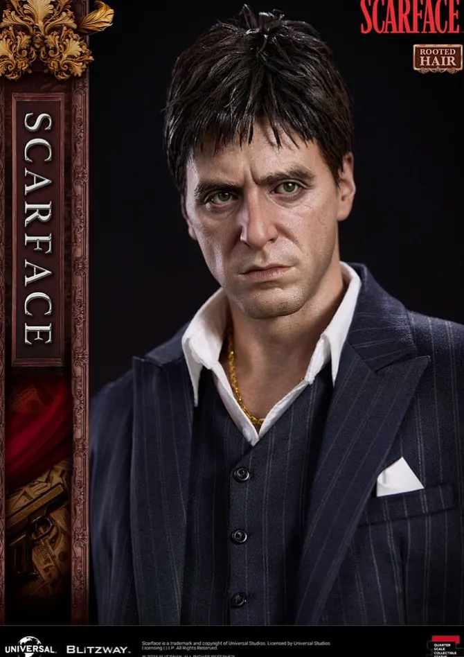 Scarface Superb Scale - Tony Montana Statue / (Rooted Hair Version): Blitzway