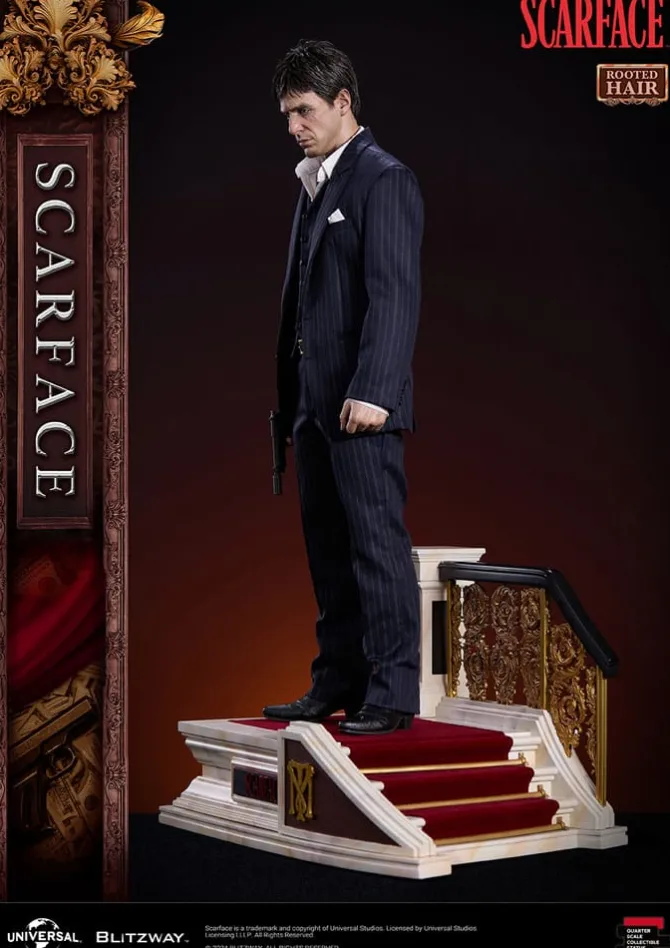 Scarface Superb Scale - Tony Montana Statue / (Rooted Hair Version): Blitzway