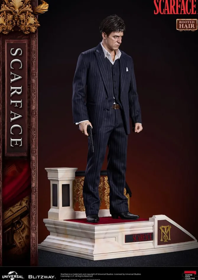 Scarface Superb Scale - Tony Montana Statue / (Rooted Hair Version): Blitzway