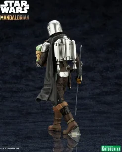 Star Wars The Mandalorian - Mandalorian & The Child Statue / ARTFX - with Beskar Staff: Kotobukiya
