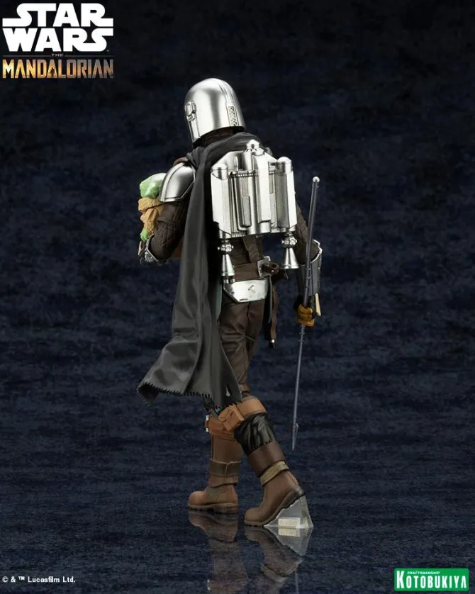 Star Wars The Mandalorian - Mandalorian & The Child Statue / ARTFX - with Beskar Staff: Kotobukiya
