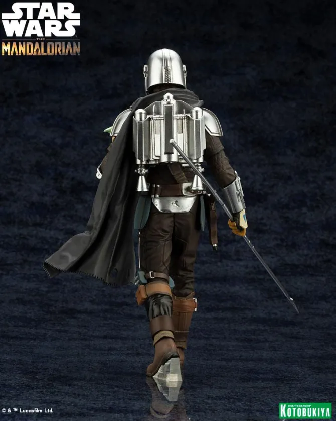 Star Wars The Mandalorian - Mandalorian & The Child Statue / ARTFX - with Beskar Staff: Kotobukiya