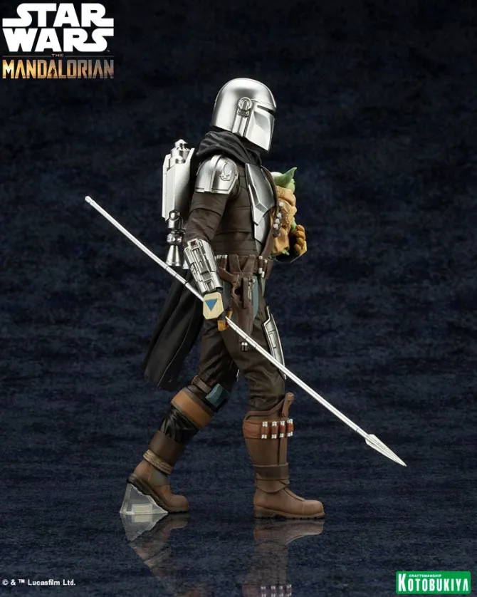 Star Wars The Mandalorian - Mandalorian & The Child Statue / ARTFX - with Beskar Staff: Kotobukiya