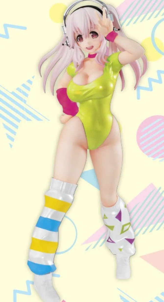 Super Sonico - Sonico Figur / 80s - Green Version: FuRyu