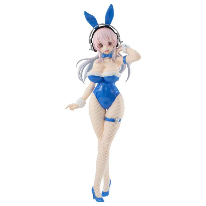 Super Sonico BiCute Bunnies - Super Sonico Figur / 80s - Blue Rabbit Version: FuRyu