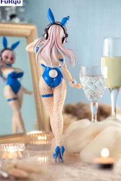 Super Sonico BiCute Bunnies - Super Sonico Figur / 80s - Blue Rabbit Version: FuRyu