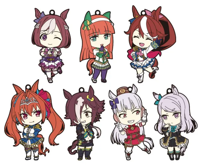 Uma Musume Pretty Derby - Nendoroid Plus Gummi-Schlüsselanhänger 7er-Pack: Good Smile Company