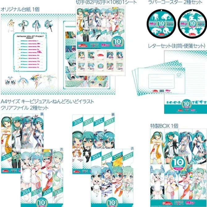 Vocaloid - Hatsune Miku Stempel Set / GT Project 10th Anniversary Commemorative: GSC