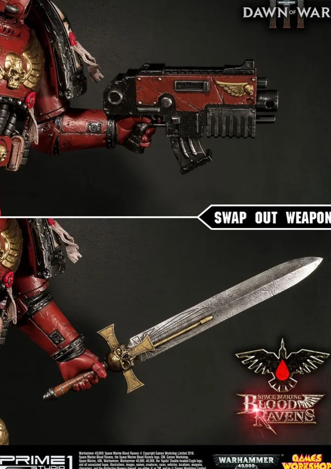 Warhammer 40K Dawn of War III - Space Marine Blood Ravens Statue: Prime 1 Studio