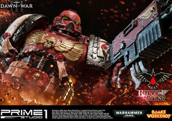 Warhammer 40K Dawn of War III - Space Marine Blood Ravens Statue: Prime 1 Studio