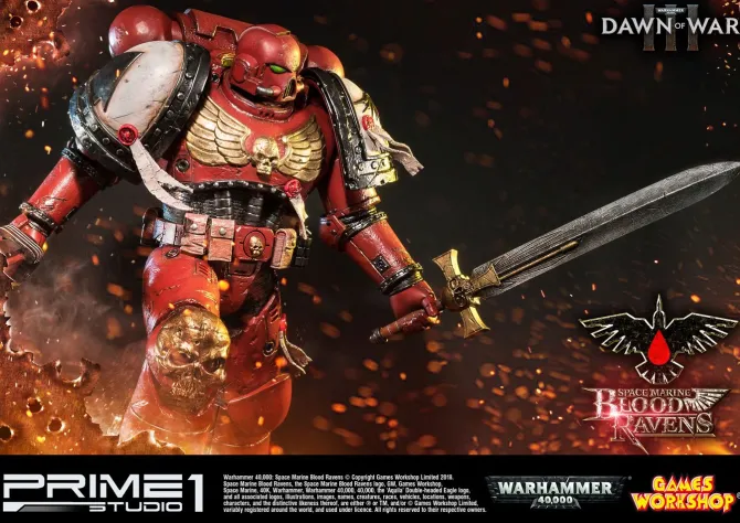 Warhammer 40K Dawn of War III - Space Marine Blood Ravens Statue: Prime 1 Studio
