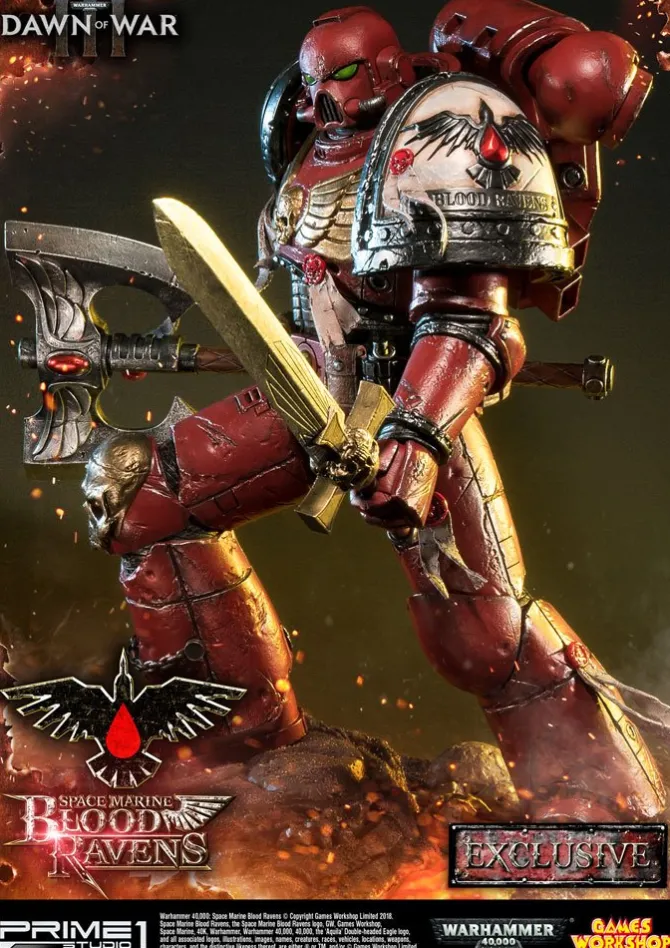 Warhammer 40K Dawn of War III - Space Marine Blood Ravens Statue / Deluxe Version: Prime 1 Studio
